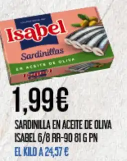 Claudio ISABEL Sardinilla en aceite de oliva 6/8 oferta