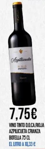 Claudio AZPILICUETA Vino tinto d.o.ca.rioja crianza oferta
