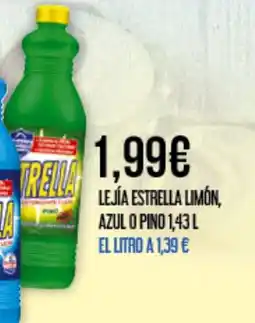 Claudio ESTRELLA Lejía limón, azul o pino oferta