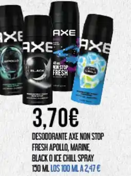 Claudio AXE Desodorante non stop fresh apollo, marine, black o ice chill spray oferta