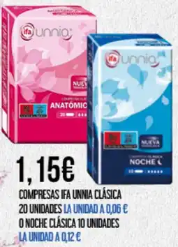Claudio IFA UNNIA Compresas clásica o noche clásica oferta
