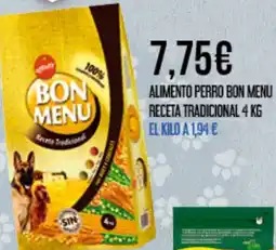 Claudio BON MENU Alimento perro receta tradicional oferta