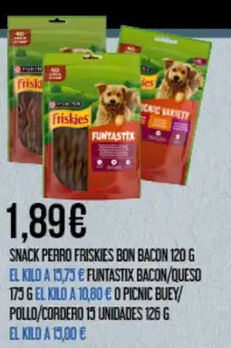 Claudio FRISKIES Snack perro bon bacon funtastix bacon/queso 0 picnic buey/ pollo/cordero oferta