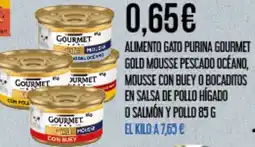 Claudio PURINAlimento gato gourmet gold mousse pescado océano, mousse con buey o bocaditos en salsa de pollo hígado o salmón y pollo oferta