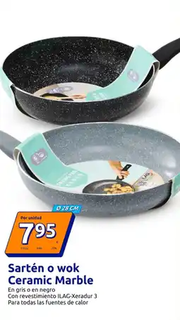 Action Sartén o wok Ceramic Marble oferta