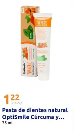 Action OPTISMILE Pasta de dientes natural Cúrcuma y... oferta