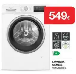 Milar SIEMENS Lavadora wm12n265es oferta