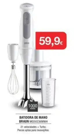 Milar BRAUN Batidora de mano mo50236mwh oferta