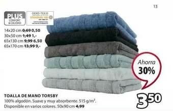 JYSK Toalla De Mano Torsby oferta