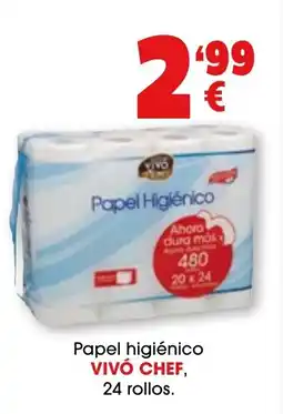 TOP Cash & Carry VIVÓ CHEF Papel higiénico 24 rollos oferta