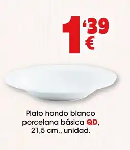 TOP Cash & Carry QD Plato hondo blanco porcelana básica oferta