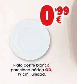 TOP Cash & Carry QD Plato postre blanco porcelana básica oferta