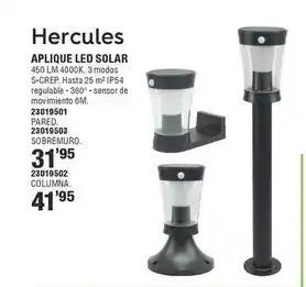 Hercules - aplique led solar