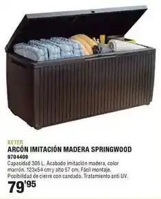 Keter - arcón imitación madera springwood