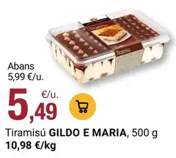 BonpreuEsclat Tiramisú e maria oferta