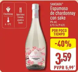 ALDI SANDARA Espumoso de chardonnay con sake oferta