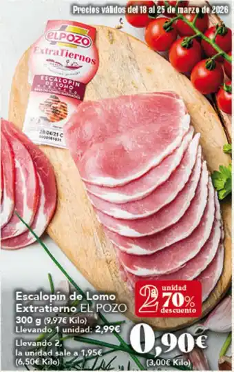 Gadis EL POZO Escalopín de Lomo Extratierno oferta