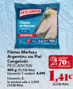 Gadis PESCANOVA Filetes Merluza Argentina sin Piel Congelada oferta