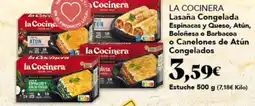 Gadis LA COCINERA Lasaña Congelada Espinacas y Queso, Atún, Boloñesa o Barbacoa o Canelones de Atún Congelados oferta
