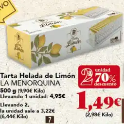 Gadis LA MENORQUINA Tarta Helada de Limón oferta