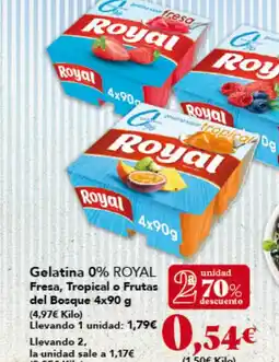 Gadis ROYAL Gelatina 0% Fresa, Tropical o Frutas oferta