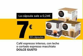Supeco Café espresso intenso, con leche o cortado espresso macchiato dolce gusto oferta