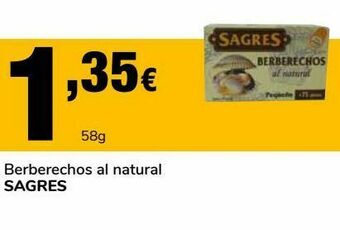 Supeco Berberechos al natural sagres oferta