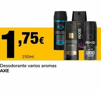 Supeco Desodorante varios aromas axe oferta