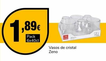 Supeco Vasos de cristal zeno oferta