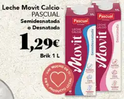 Gadis PASCUAL Leche Movit Calcio Semidesnatada o Desnatada oferta