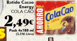 Gadis COLA CAO Batido Cacao Energy oferta