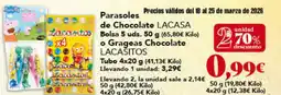Gadis LACASA y LACASITOS Parasoles de Chocolate Lacasitos o Grageas Chocolate oferta