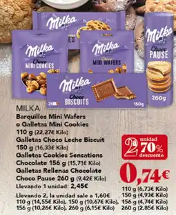 Gadis MILKA Barquillos Mini Wafers o Galletas Mini Cookies oferta