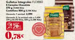 Gadis FLORBÚ Galletas Integrales 5 Cereales Chocolate oferta