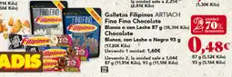 Gadis ARTIACH Galletas Filipinos Fino Fino Chocolate Blanco o con Leche oferta