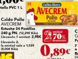 Gadis GALLINA BLANCA Avecrem caldo pollo estuche 24 pastillas oferta