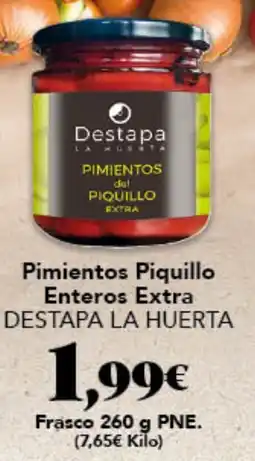 Gadis DESTAPA LA HUERTA Pimientos Piquillo Enteros Extra oferta