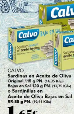 Gadis CALVO Sardinas en Aceite de Oliva Original Bajas en Sal oferta