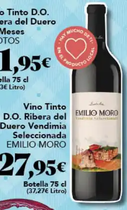 Gadis EMILIO MORO Vino Tinto D.O. Ribera del Duero Vendimia Seleccionada oferta