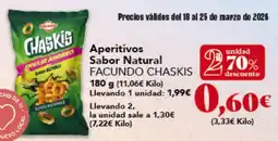 Gadis FACUNDO CHASKIS Aperitivos Sabor Natural oferta