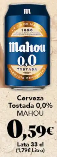 Gadis MAHOU Cerveza Tostada 0,0% oferta