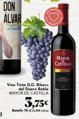 Gadis MAYOR DE CASTILLA Vino Tinto D.O. Ribera del Duero Roble oferta