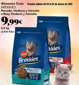 Gadis BREKKIES Alimento Gato Pescado, Verduras y Cereales o Buey Verduras y Cereales oferta