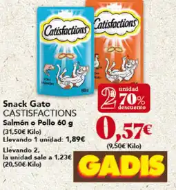 Gadis CASTISFACTIONS Snack Gato Salmón o Pollo oferta