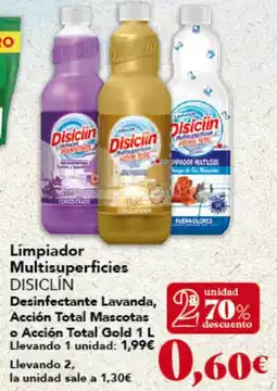 Gadis DISICLÍN Limpiador Multisuperficies Desinfectante Lavanda, Acción Total Mascotas o Acción Total Gold oferta