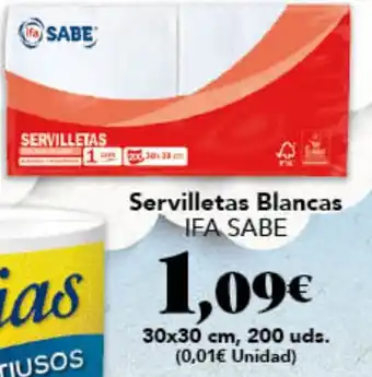 Gadis IFA SABE Servilletas Blancas oferta