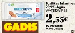 Gadis WATERWIPES Toallitas Infantiles 99,9% Agua oferta