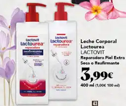 Gadis LACTOVIT Leche Corporal Lactourea Reparadora Piel Extra Seca o Reafirmante oferta