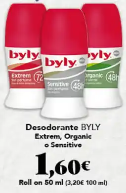 Gadis BYLY Desodorante Extrem, Organic o Sensitive oferta