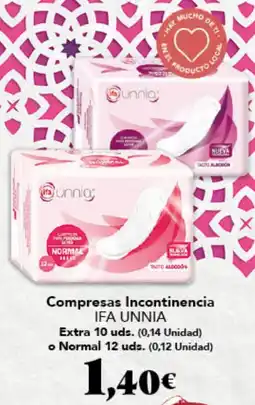 Gadis IFA UNNIA Compresas Incontinencia oferta
